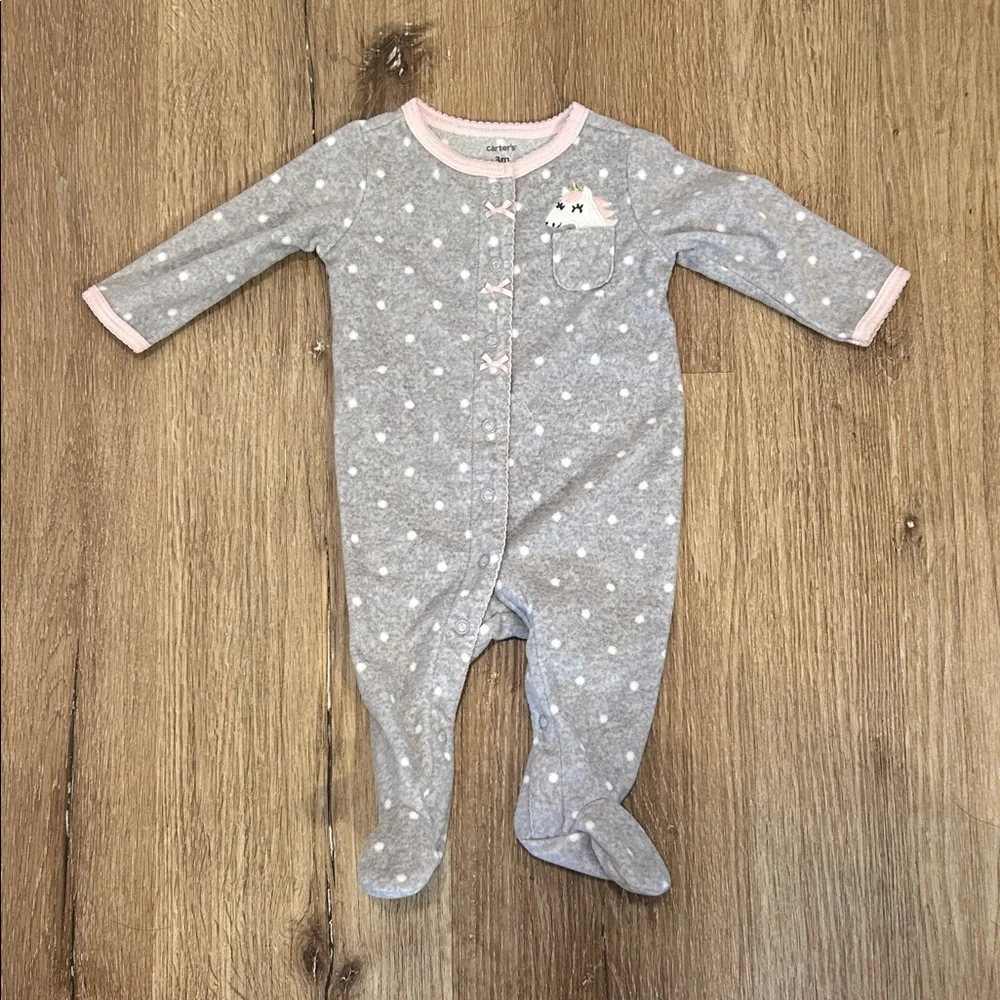 Carter’s Gray Polka Dot Kids One Piece